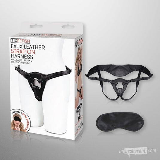 Lux Fetish Patent Leather Strap-on Harness-IMbesharam.com