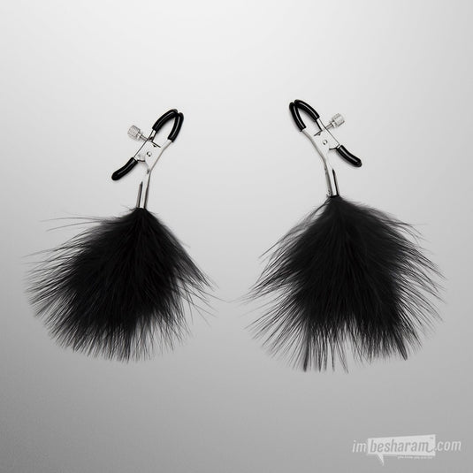 Lux Fetish Feather Nipple Clamps