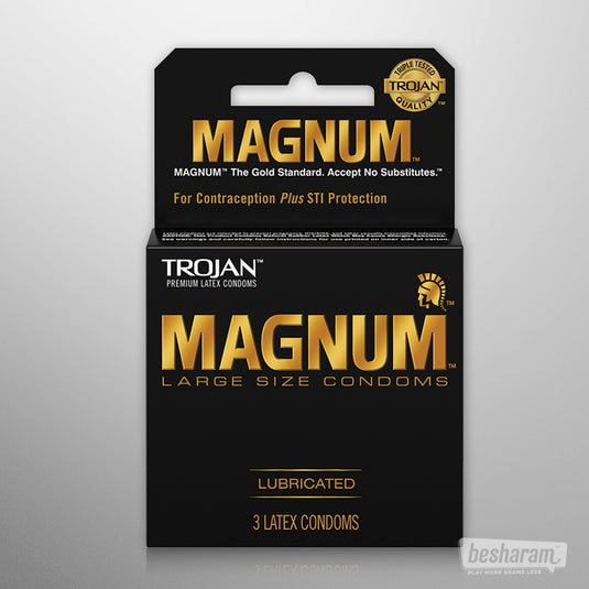 Trojan Magnum Lubricated Condoms-IMbesharam.com