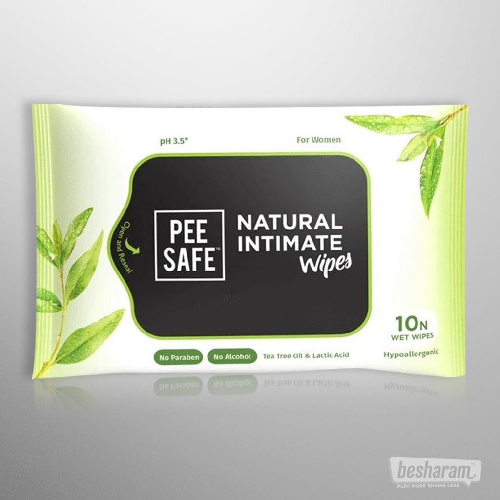 Pee Safe Natural Intimate Wipes for Women-IMbesharam.com