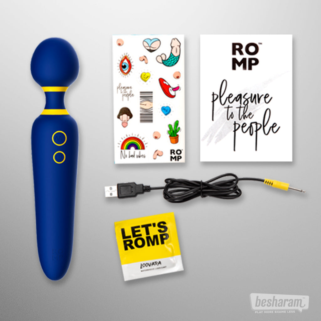 ROMP Flip Wand Vibrator Inclusions