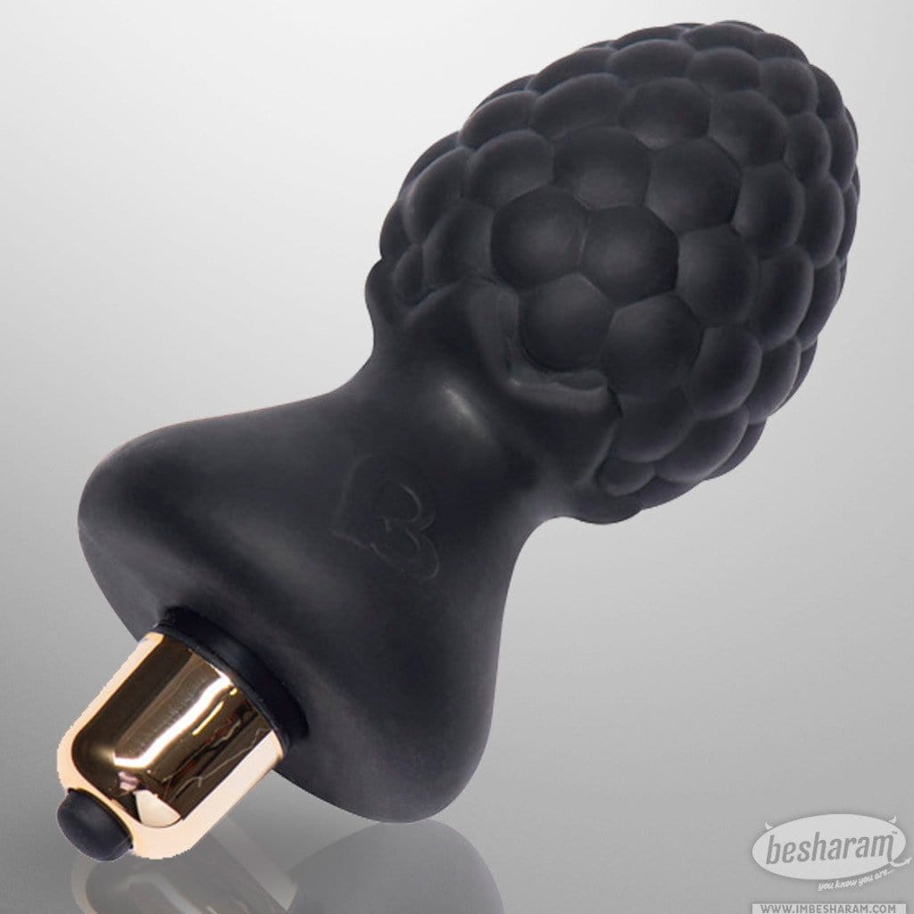 Rocks Off Ass-Berries Vibrating Plug Black