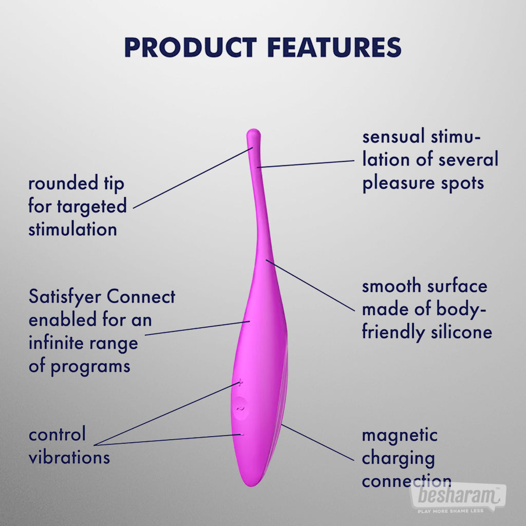Satisfyer Twirling Joy App Controlled Tip Vibrator-IMbesharam.com