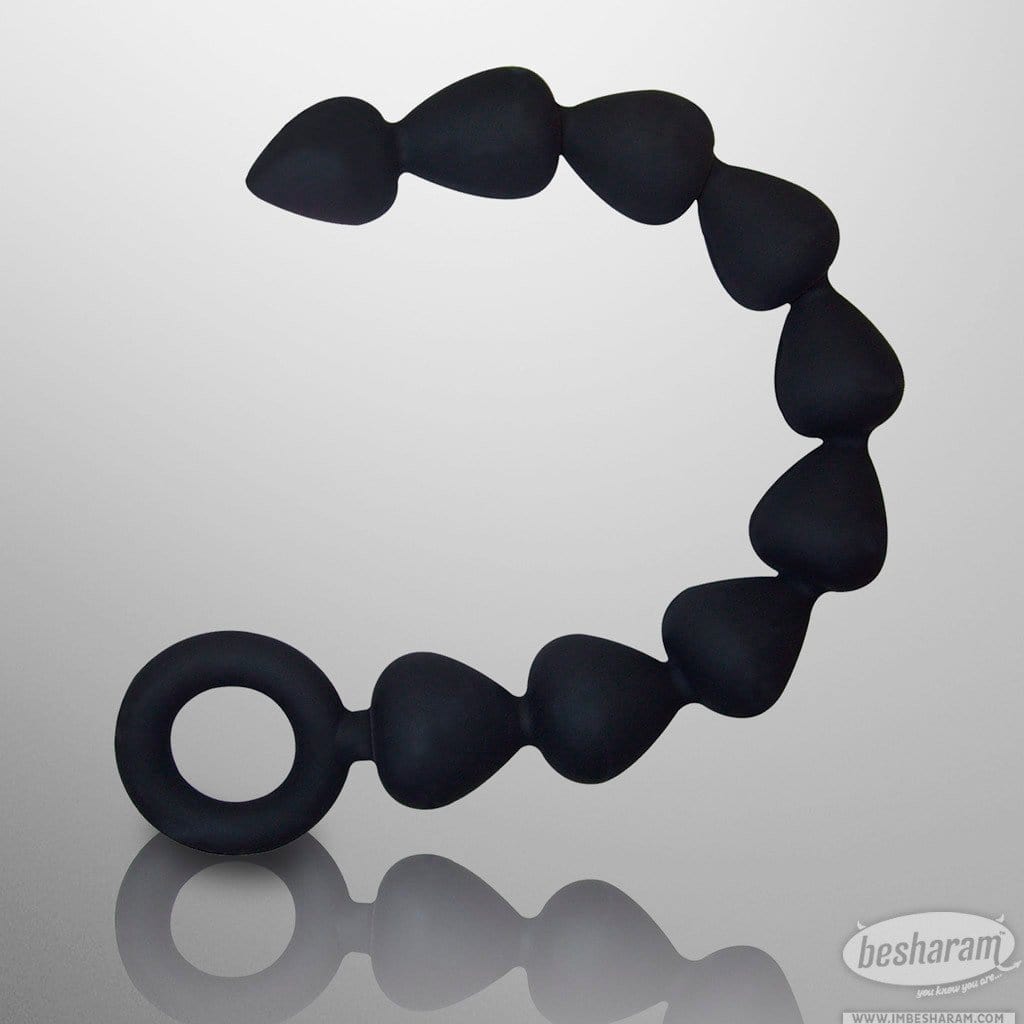 Sex &amp; Mischief Black Silicone Anal Beads