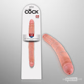 King Cock 12" Slim Double Dildo Beige Unboxed