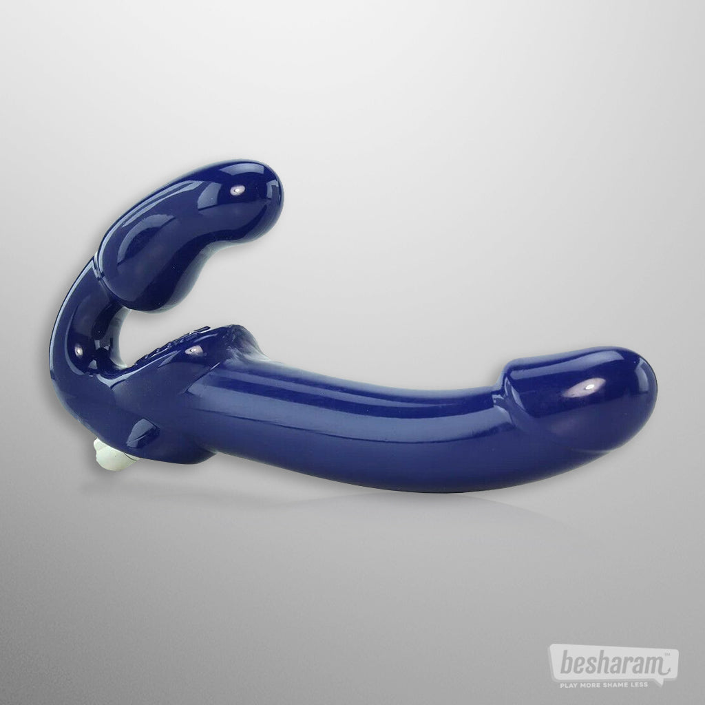 Strap U Revolver II Vibrating Strapless Strap On Dildo