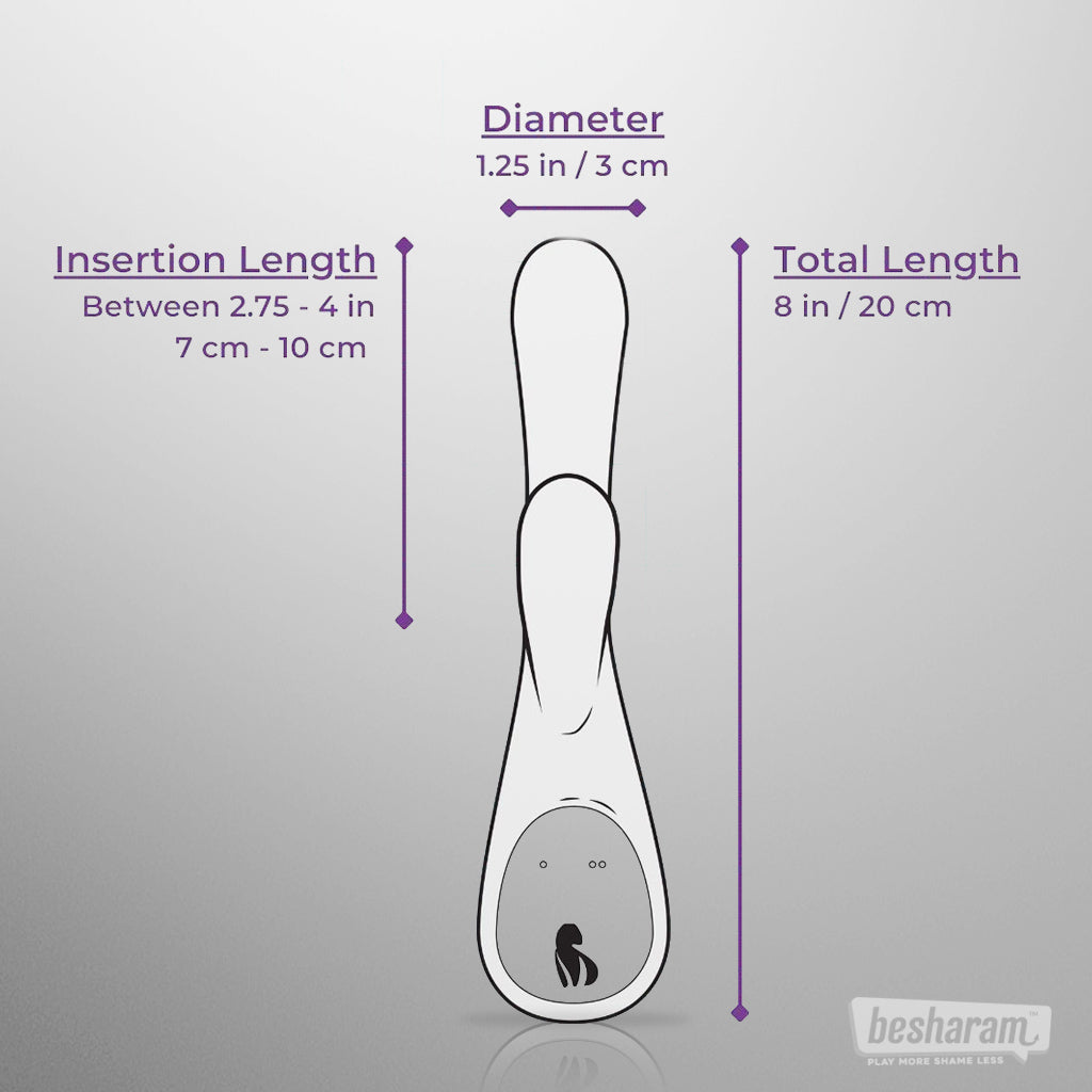 The Lioness 2.0 Smart AI Vibrator Size Details