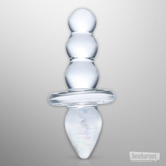 Glas Titus Beaded Glass Butt Plug-IMbesharam.com