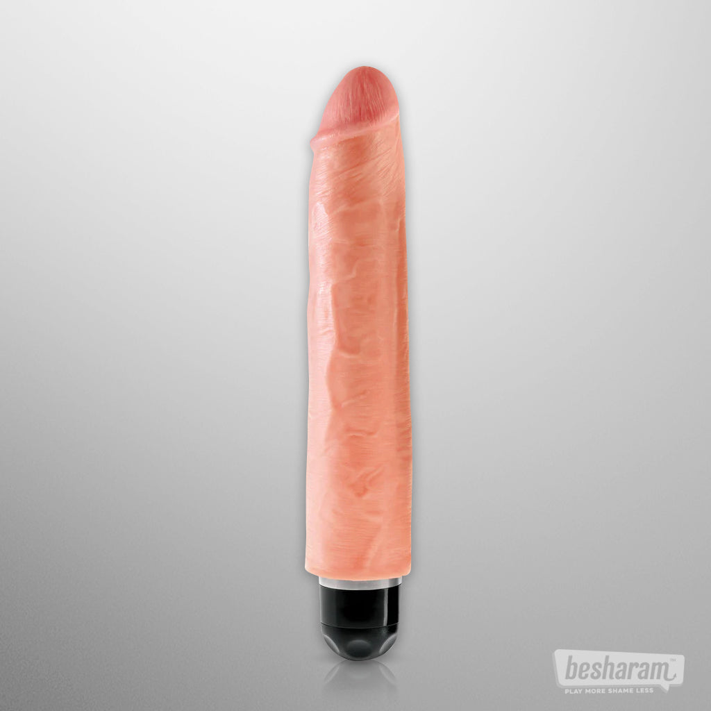 King Cock 10" Stiffy Realistic Dildo + Vibration-IMbesharam.com