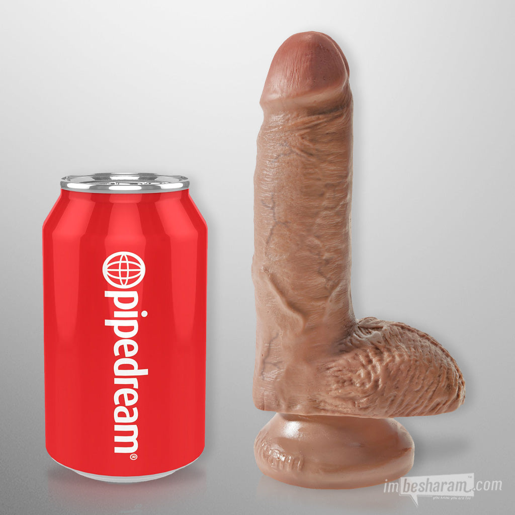 King Cock 7" Cock with Balls Size