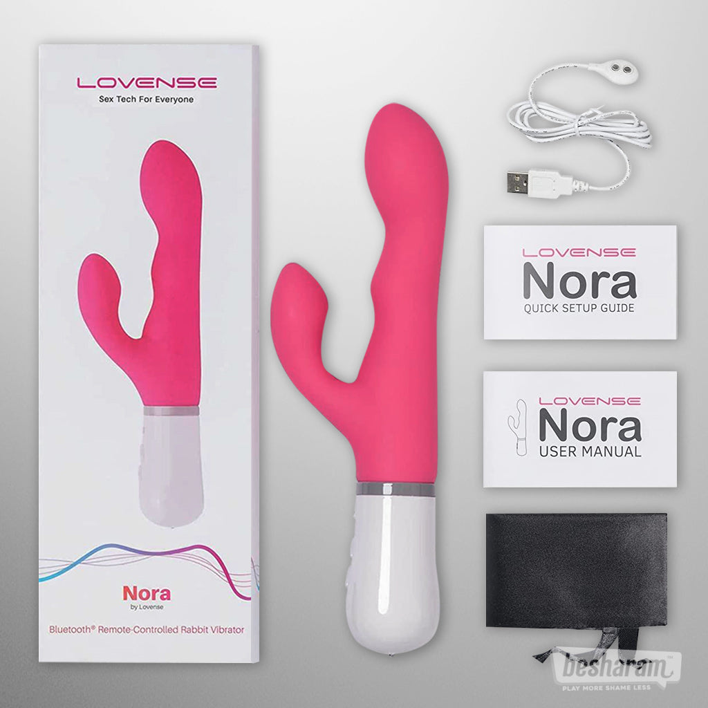 Lovense NORA Wireless Bluetooth App Rabbit Vibrator-IMbesharam.com