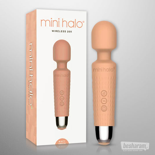 Mini Halo Wireless Wand Vibrator Peach Fuzz