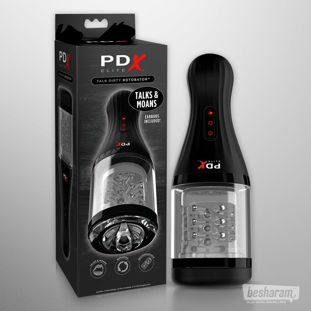 Pipedream PDX Elite Talk Dirty Rotobator-IMbesharam.com