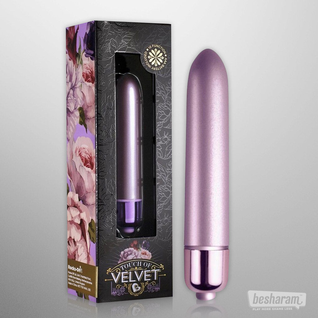 Rocks Off 90 mm Bullet Vibrator Touch Of Velvet Unboxed