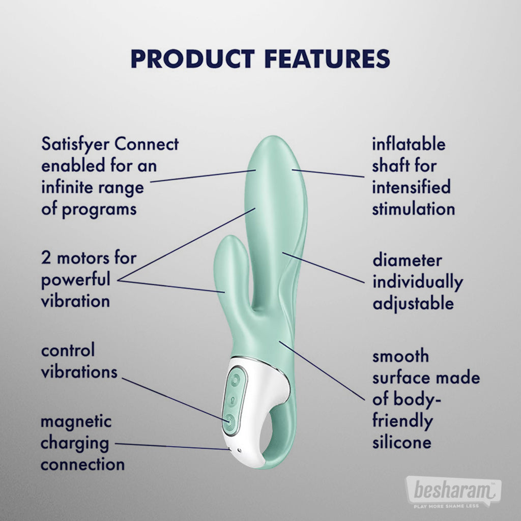 Satisfyer Air Pump Bunny 5+ App Controlled Vibrator-IMbesharam.com