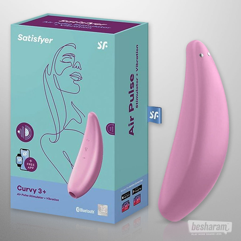 Satisfyer Curvy 3+ App Controlled Suction + Vibration Massager-IMbesharam.com