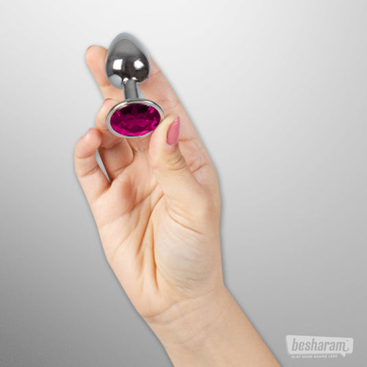 Secret Play Jewelled Metal Small Butt Plug Size