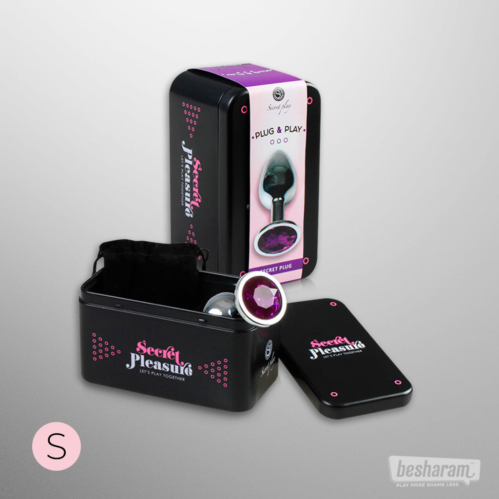 Secret Play Jewelled Metal Small Butt Plug Unboxed