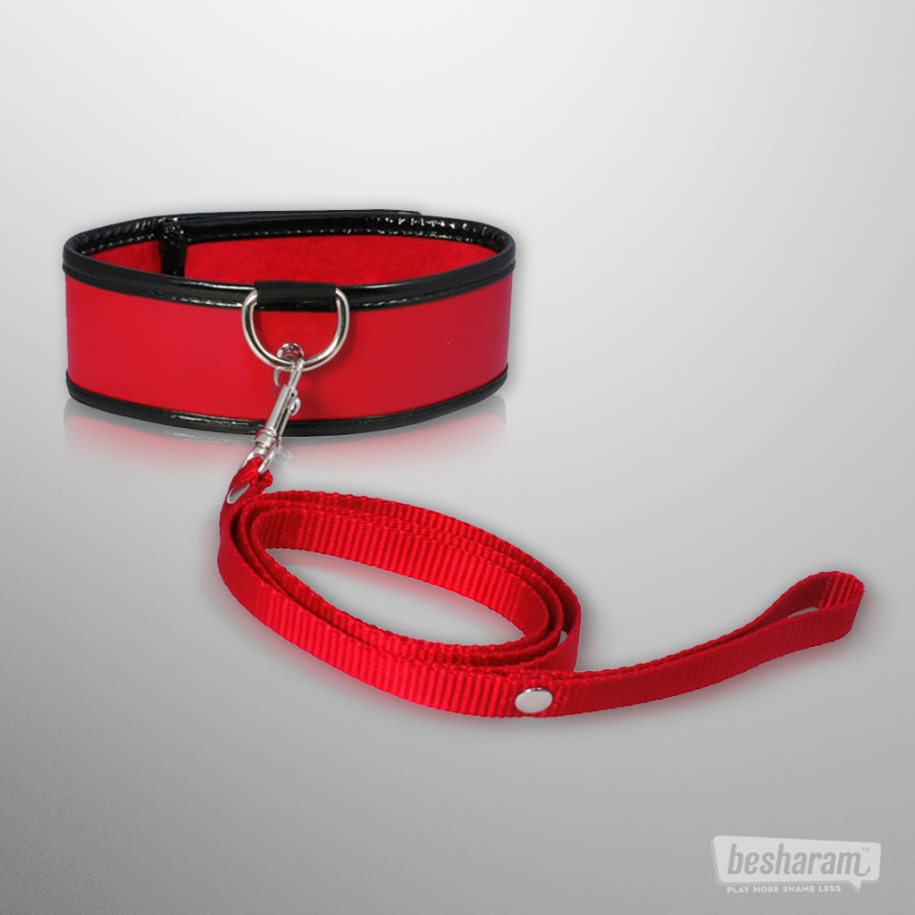 Sex & Mischief Red Leash & Collar-IMbesharam.com