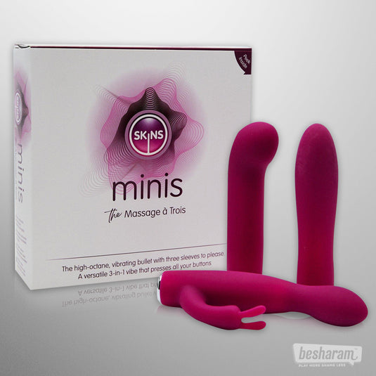 Skins Minis Massage A Trois Vibrator Kit-IMbesharam.com