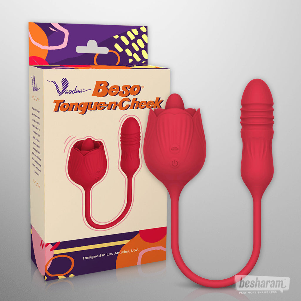 Voodoo Beso Tongue-n-Cheek Dual Vibrator