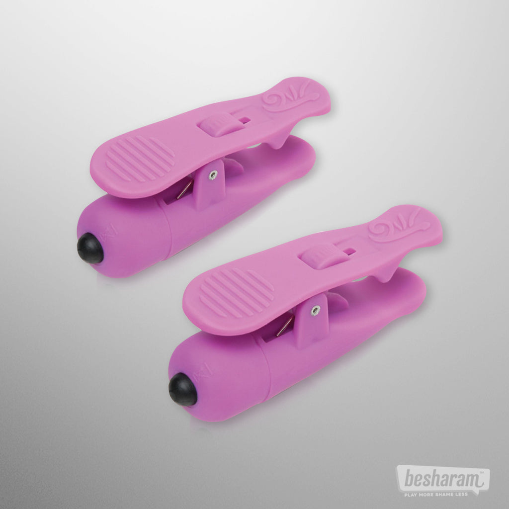 Fetish Fantasy Wireless Vibrating Nipple Clamps