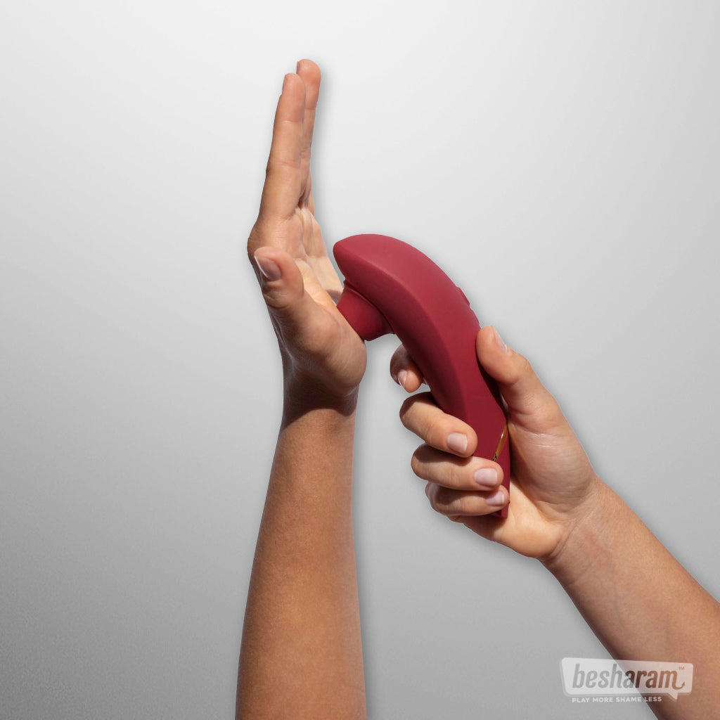 Womanizer Premium 2 Clitoral Vibrator Bordeaux Size