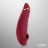 Womanizer Premium 2 Clitoral Vibrator Bordeaux Standing