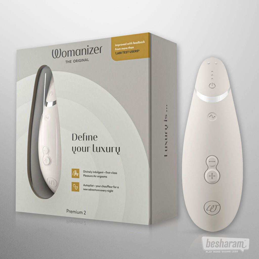 Womanizer Premium 2 Clitoral Vibrator Grey Unboxed