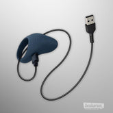 Boners Vibrating Cock Ring shown with USB charging cable