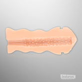 Inner canal texture of FPPR Mouth Masturbator showing detailed stimulation bumps and soft sleeve design.
