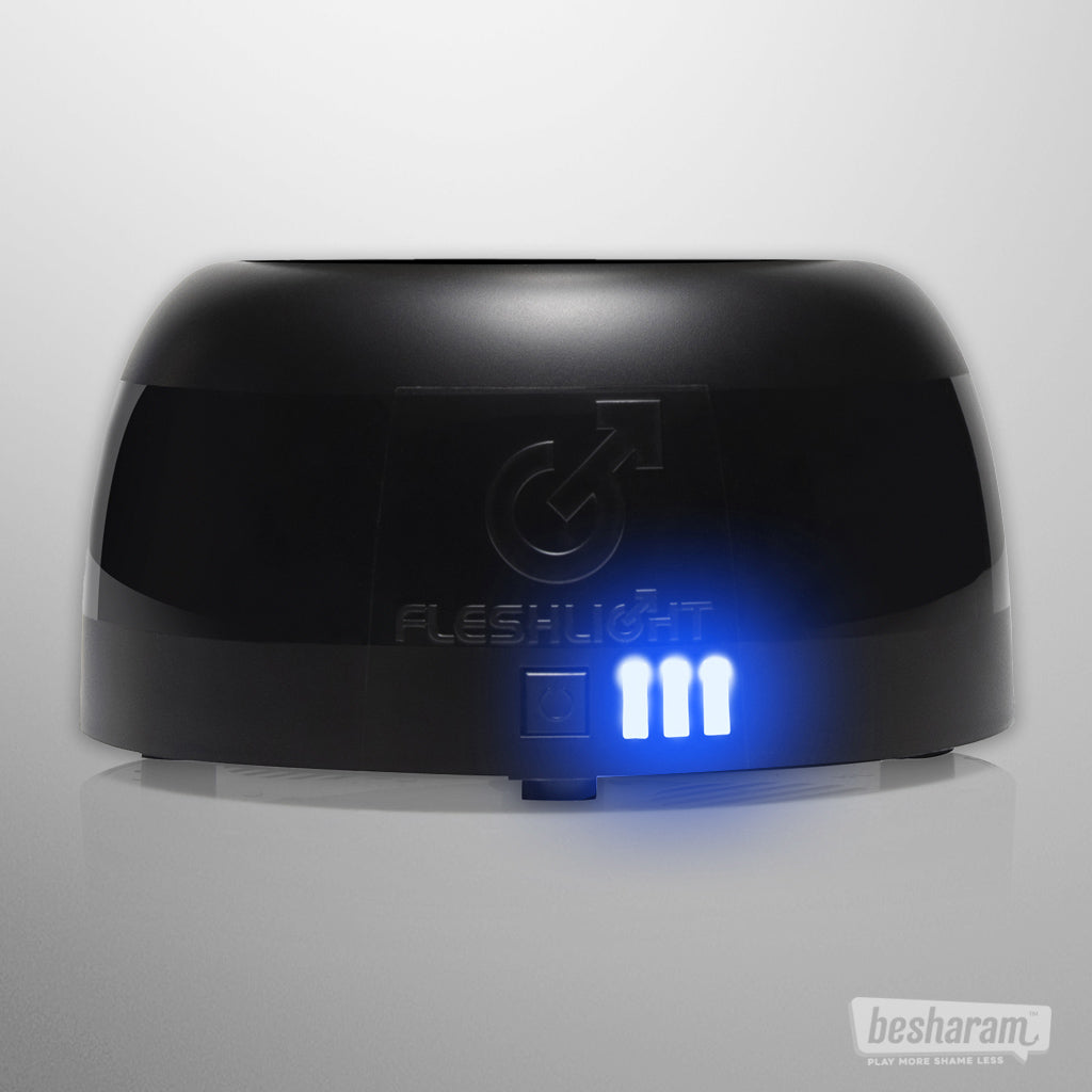 Front view of the Fleshlight Air Automatic Dryer with illuminated drying indicator