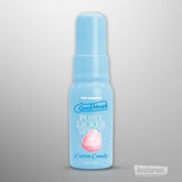 GoodHead Pussy Licker Spray cotton candy flavor bottle, 1 fl oz oral sex spray by Doc Johnson, sweet flavored intimate spray for enhanced oral experience