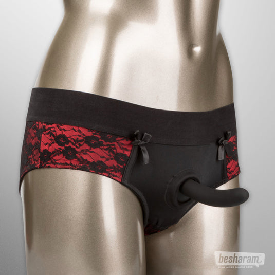 Scandal Crotchless Panty Set &amp; Strap-on
