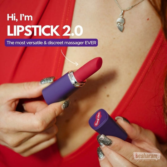 Lipstick 2.0 Super Discreet Massager shown in hand highlighting versatile and discreet design