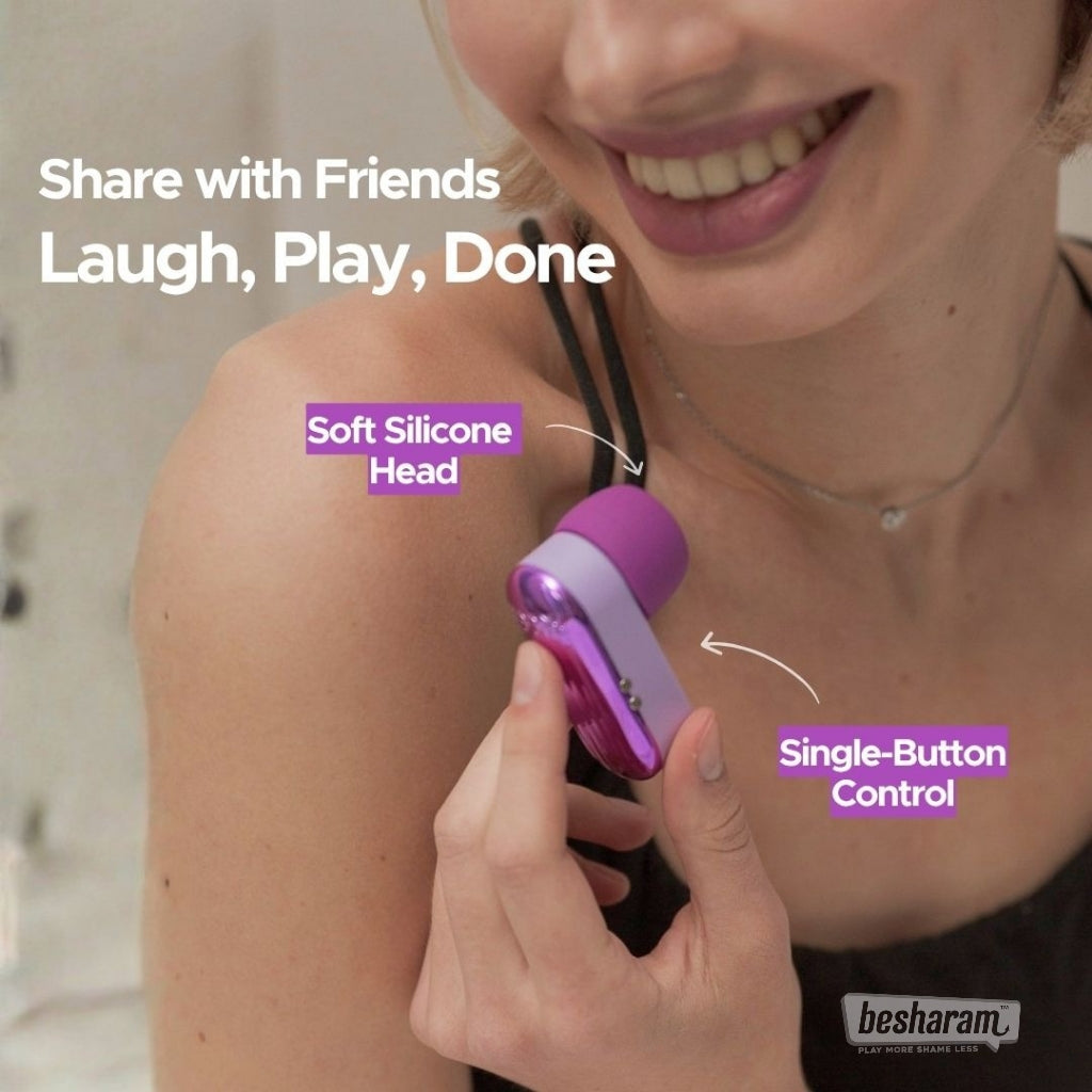 Pixie Gen Z Suction Massager highlighting soft silicone head and single-button control