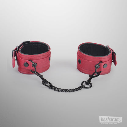 Rouge Leather Handcuffs