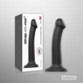 Strap On Me silicone bendable dildo size M with box, black strap on dildo for harness play