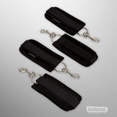 Sportsheets No Matter Where Restraint System cuff set with clips and metal rings