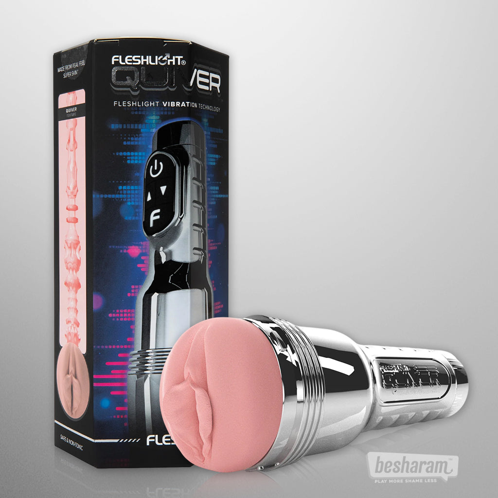 Fleshlight Quiver vibrating masturbator with original product box packaging