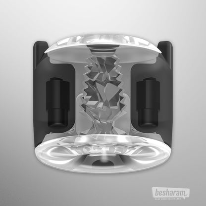 Cutaway view of the Kiiroo PowerShot showing the internal motor and sleeve structure