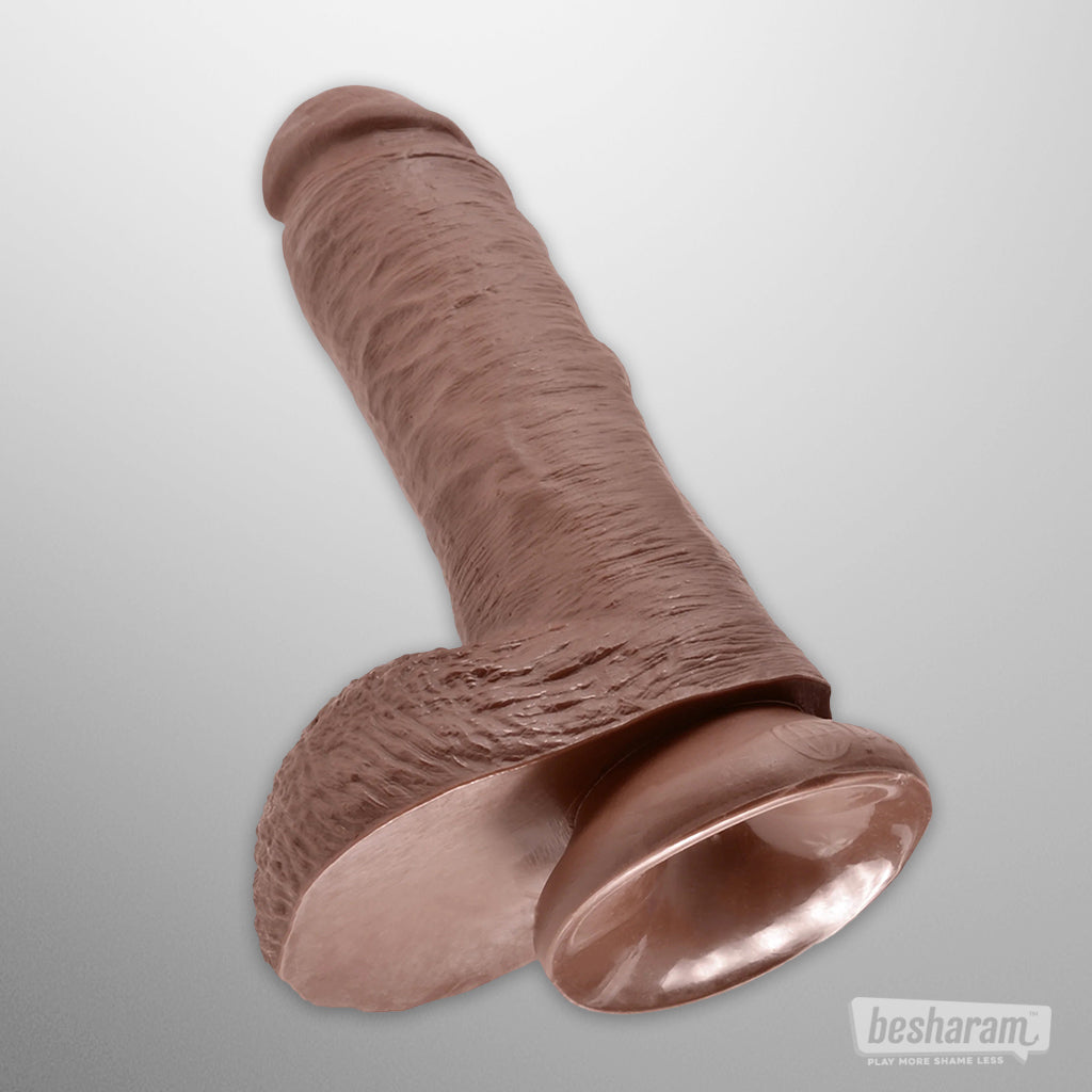 King Cock 8&quot; Realistic Dildo with Balls