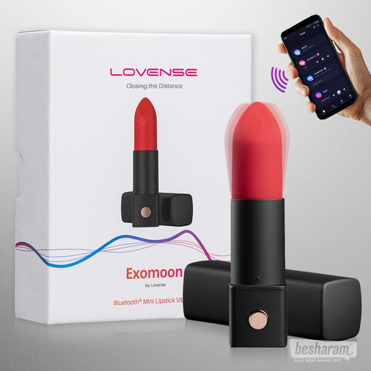 lovense exomoon app controlled mini lipstick bullet vibrator for women