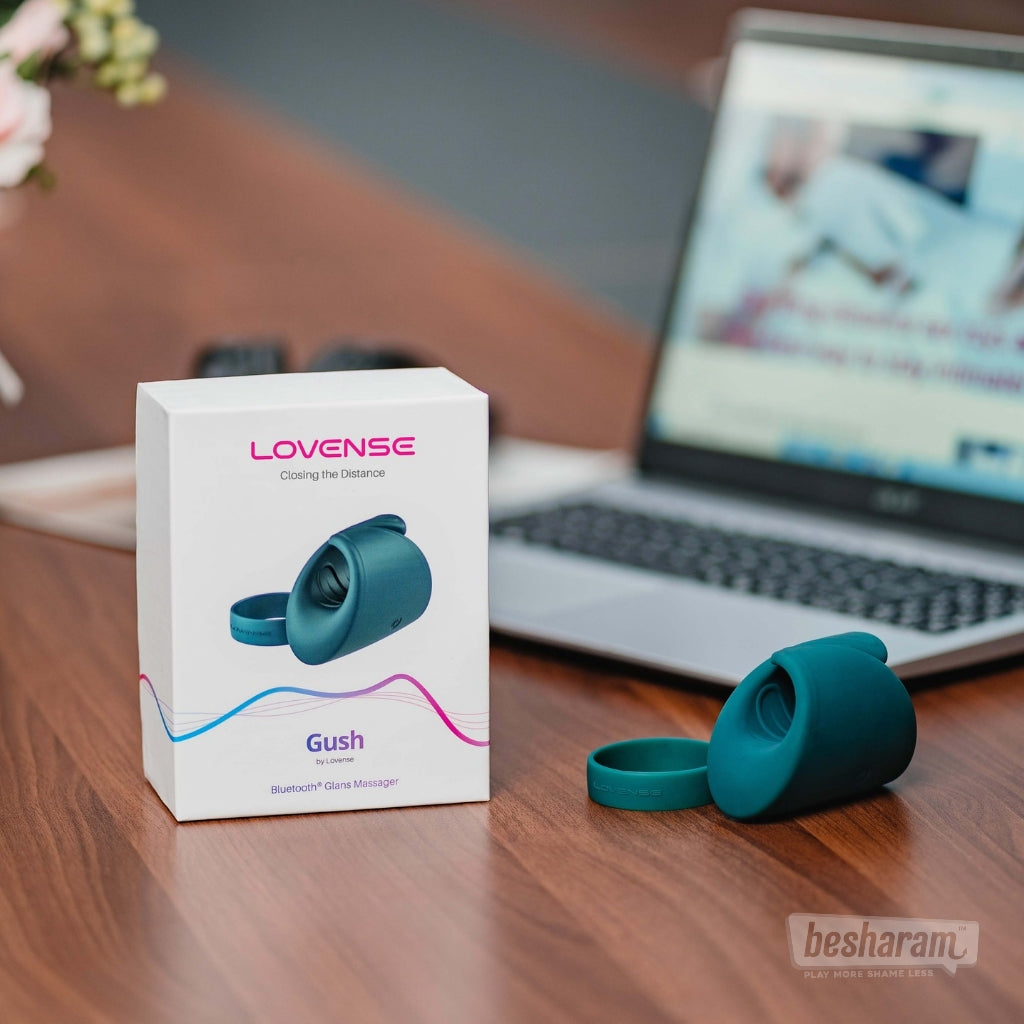 lovense gush app controlled massager and stroker for men