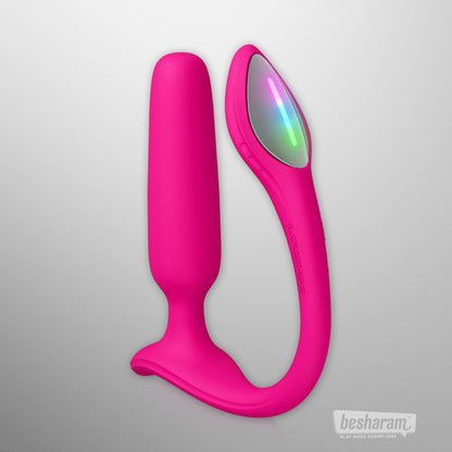 Lovense Lush Anal smart butt plug app controlled wearable anal vibrator ergonomic dual design