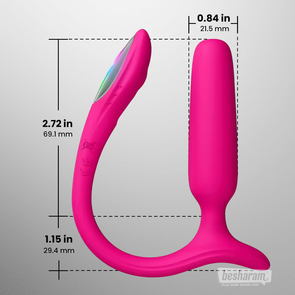 Lovense Lush Anal smart butt plug wearable anal vibrator compact insertable size and dimensions
