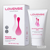 Lovense personal lubricant jelly shown with retail box and tube packaging