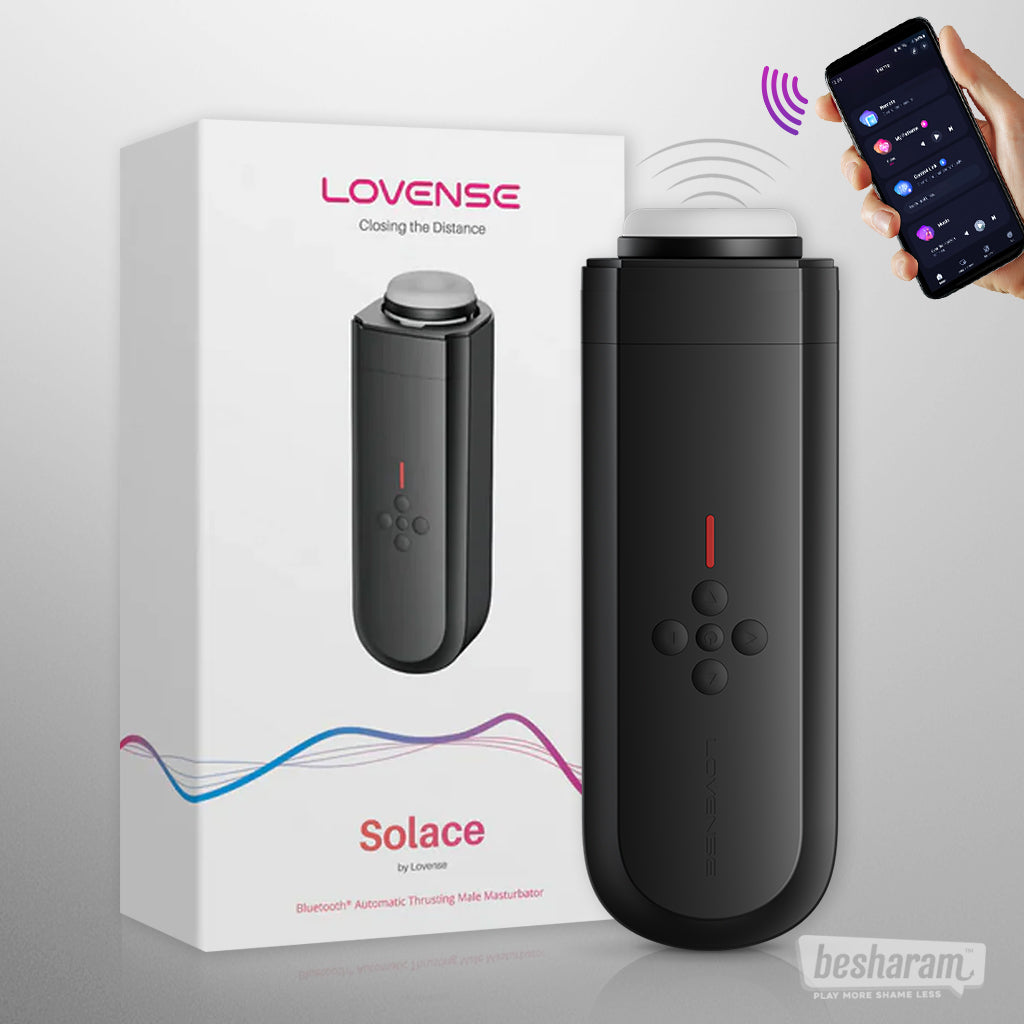 lovense solace app controlled thrusting masturbator for men