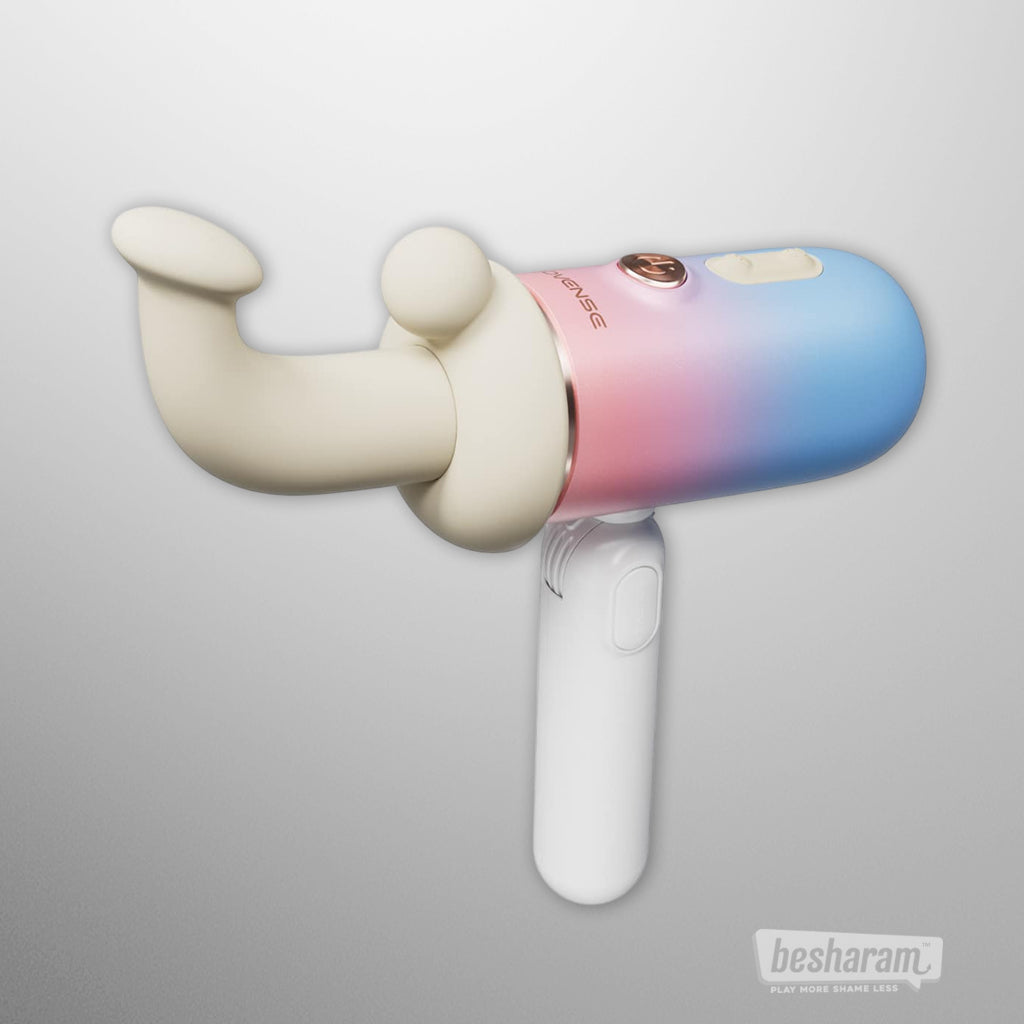 Lovense Spinel with curved thrusting head attachment for targeted G-spot stimulation