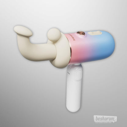 Lovense Spinel with curved thrusting head attachment for targeted G-spot stimulation